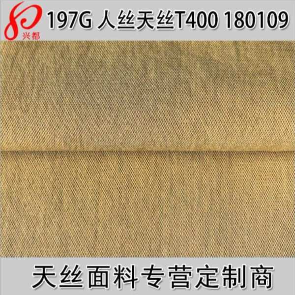 180109加捻人丝天丝T400斜纹面料