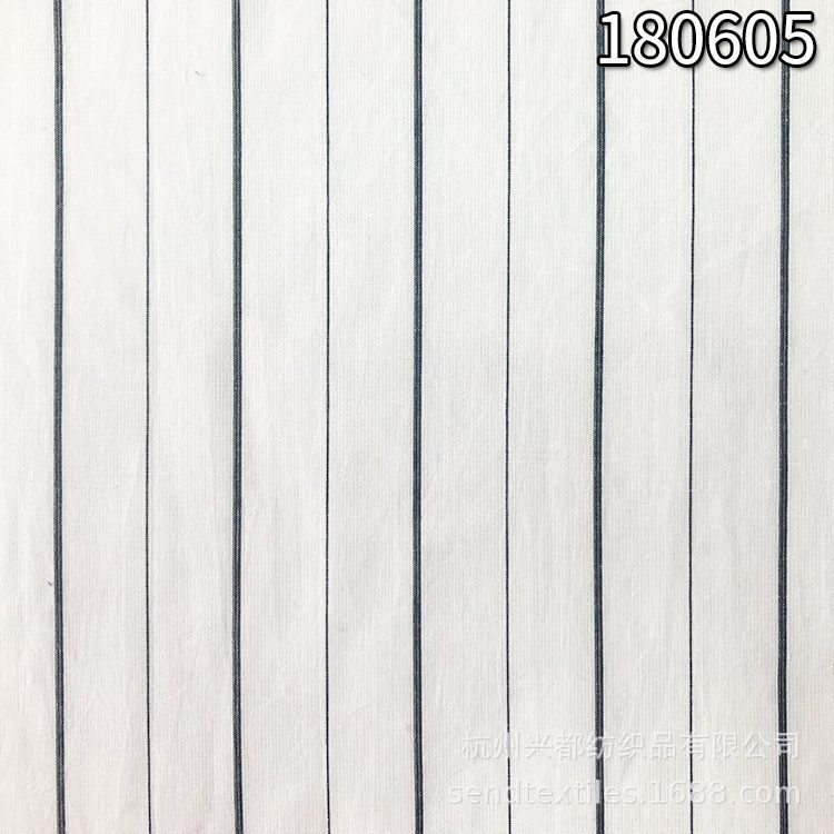 180605天丝平纹色织条  超薄春夏衬衫色织时装面料