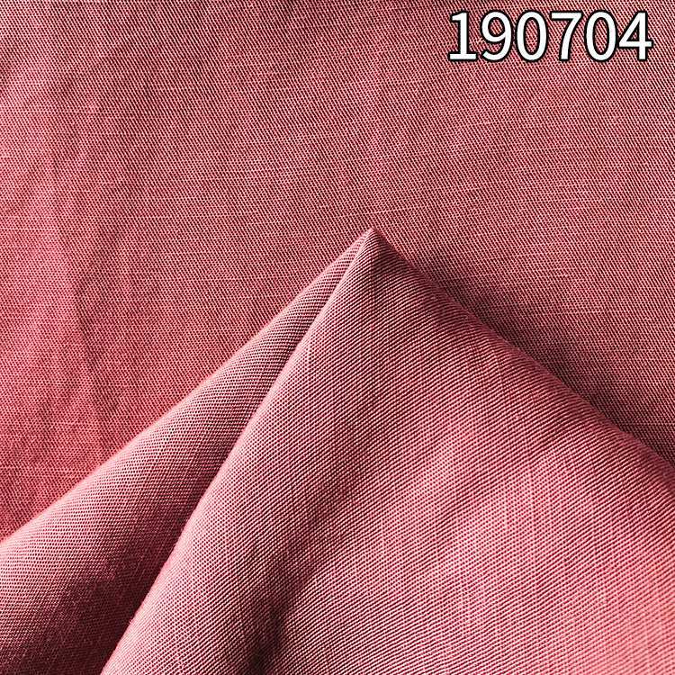 190704天丝麻细斜纹 166g天丝麻服装面料