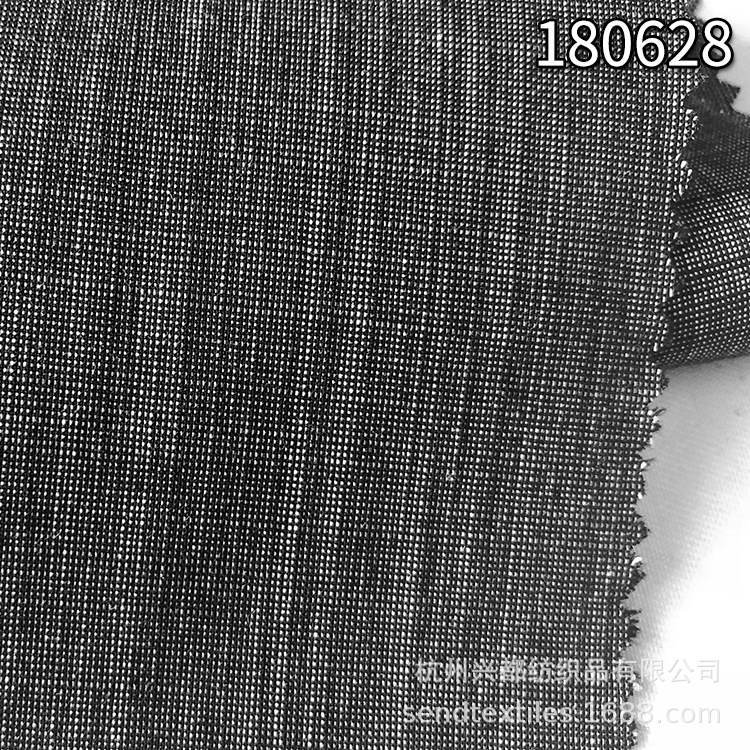 180628天丝锦纶纬弹色织面料 平纹色织面料