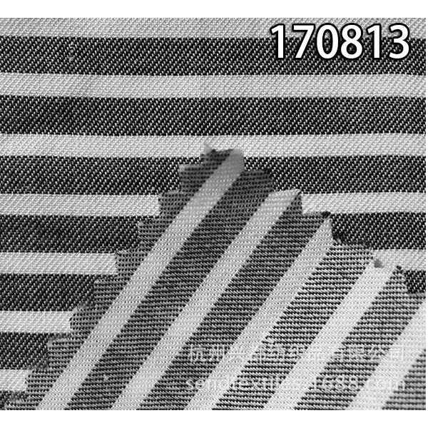170813天丝交织斜纹面料 横条衬衫、外套面料