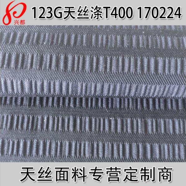 170224天丝涤T400斜纹莱赛尔 泡泡绉面料
