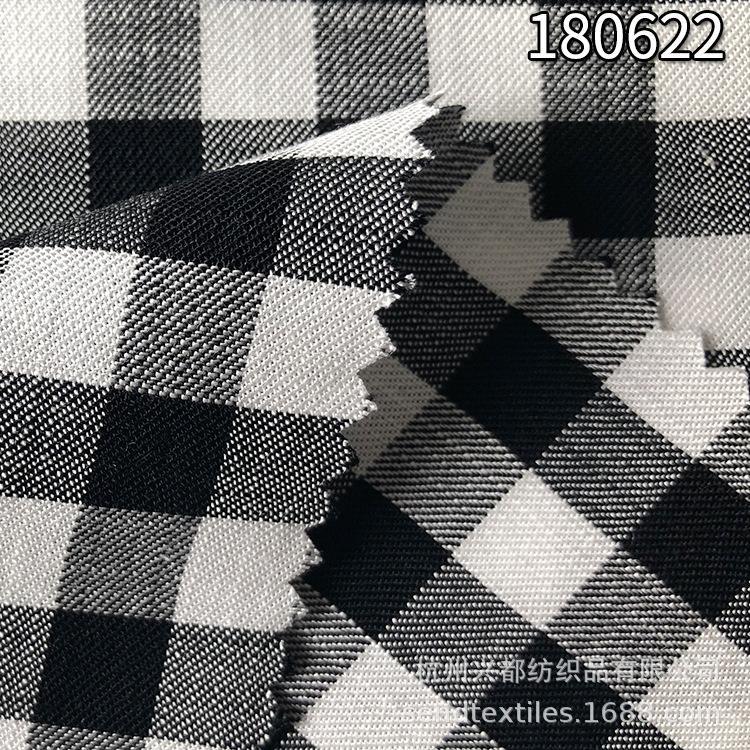 180622天丝竹节色织格子斜纹面料 秋冬衬衫休闲服面料