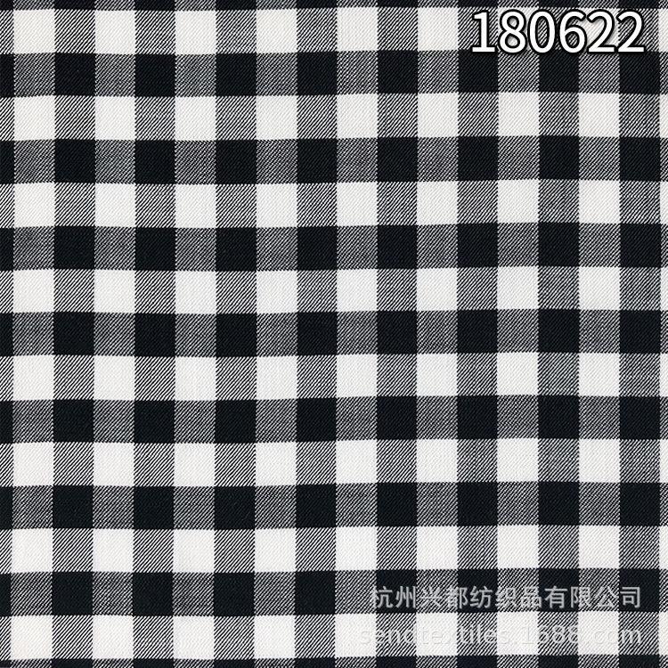 180622天丝竹节色织格子斜纹面料 秋冬衬衫休闲服面料