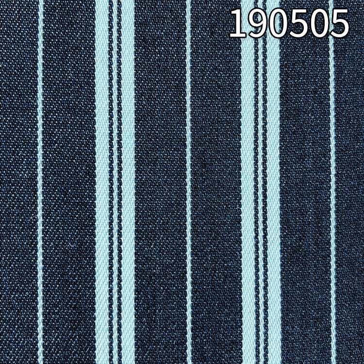 190505牛仔面料 天丝色织条斜纹牛仔面料 4.2盎司春夏裤装