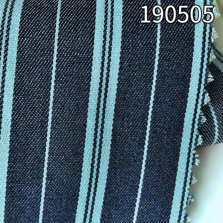 190505牛仔面料 天丝色织条斜纹牛仔面料 4.2盎司春夏裤装