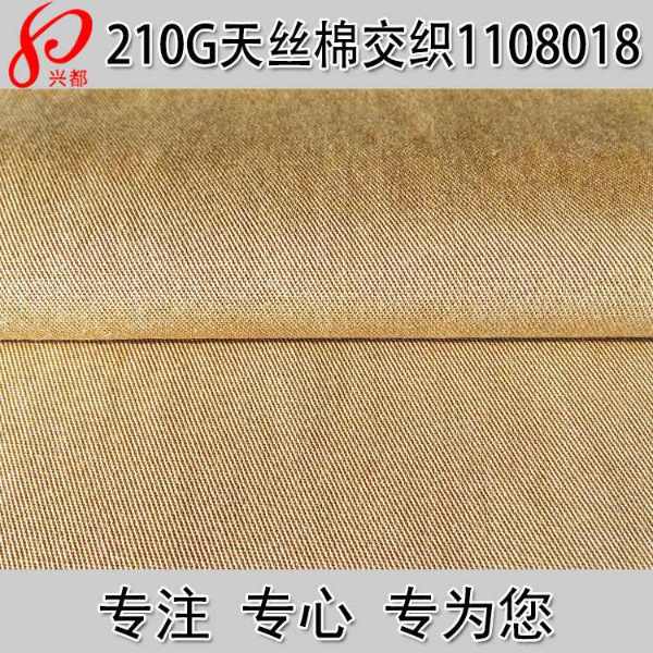 1108018天丝棉交织斜纹服装面料