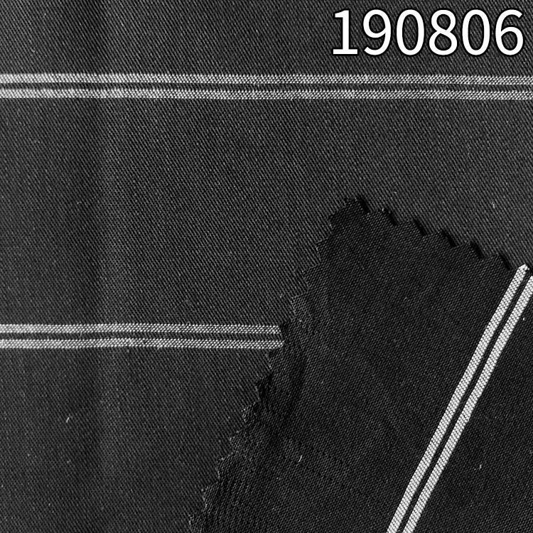 190806天丝涤横条斜纹面料 155g左斜天丝面料