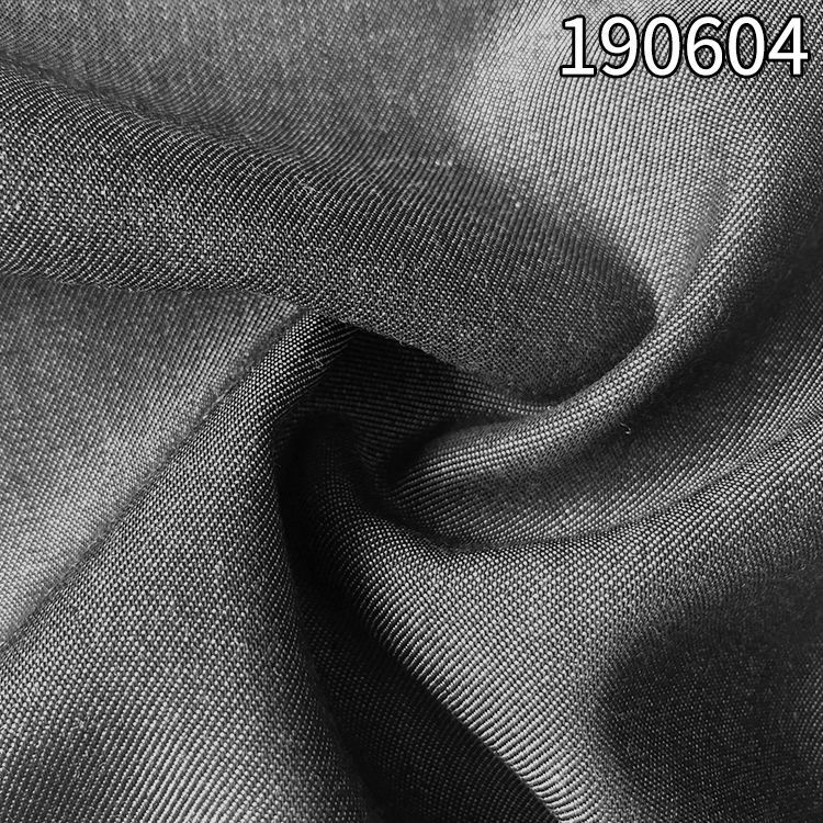190604天丝活性色织仿牛仔面料 全天丝右斜仿黑牛仔时装面料