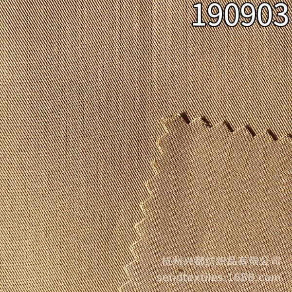 190903天丝斜纹面料 长车工艺纯天丝30S外套裤装面料