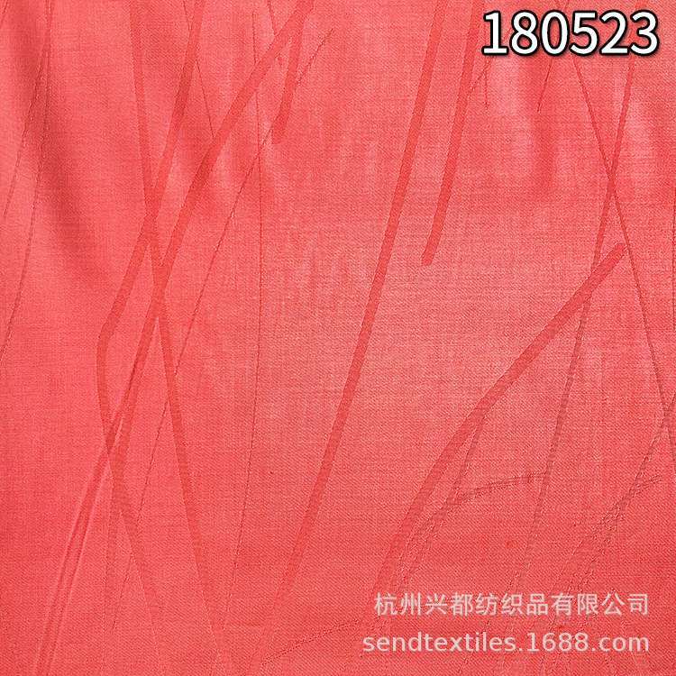 180523线条提花人丝人棉弹力布 女装服装面料