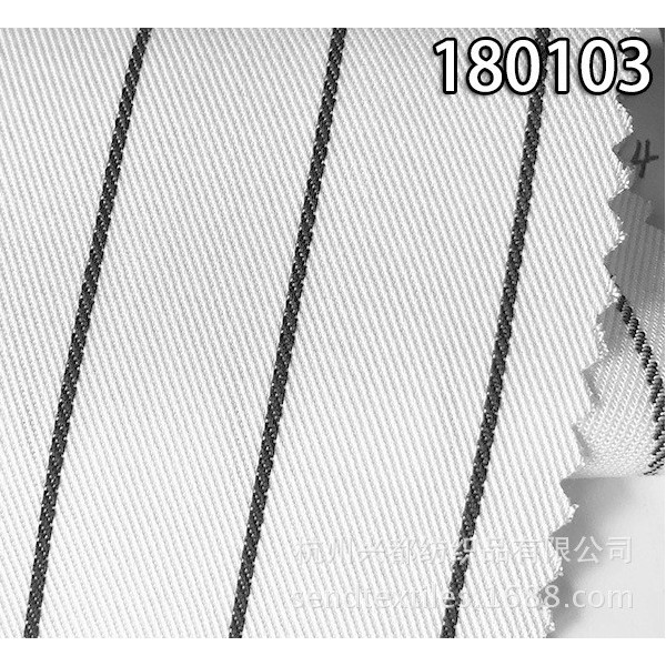 180103天丝涤粗条面料 斜纹天丝涤竖条面料