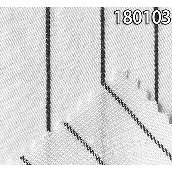 180103天丝涤粗条面料 斜纹天丝涤竖条面料