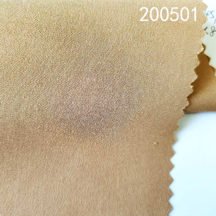 200501平纹人棉抗皱包芯布春夏女装衬衫连衣裙面料