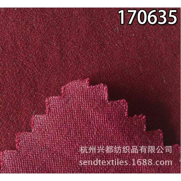 170635天丝棉弹力贡缎磨毛 天丝外套风衣面料